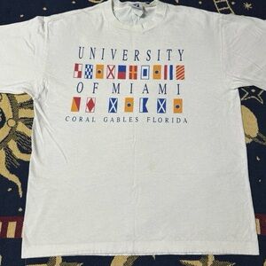 Vintage 90s University Of Miami Coral Gables Florida T-shirt Size Medium